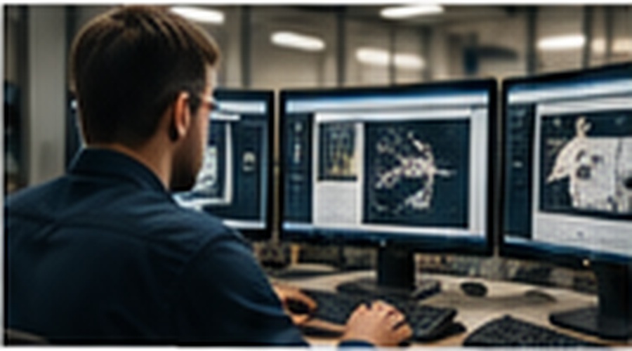 Engineering and design professionals reviewing digital models